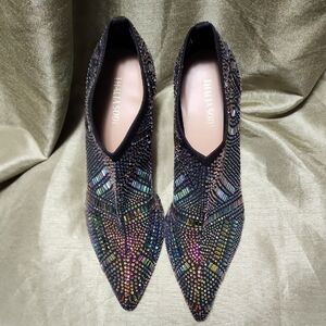 Thalia Sodi Multicolor Beaded Ankle Booties